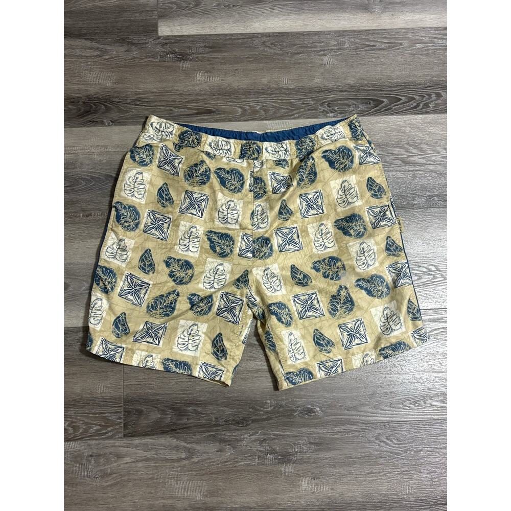 FUBU Leaf Tribal Pattern Swimming Trunks Swim Shorts Surfer Summer - Men’s XL